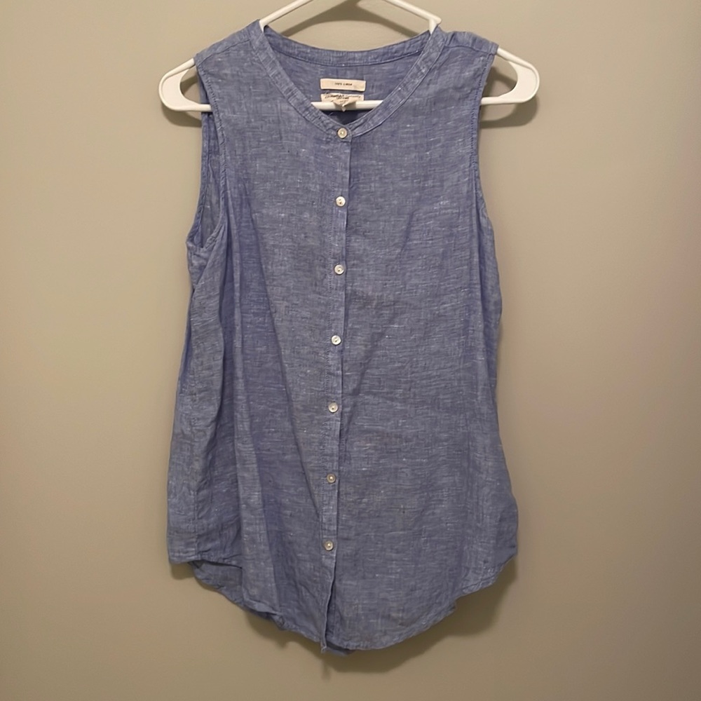 Christian Siriano Button down shirt, Size S, 100% Linen